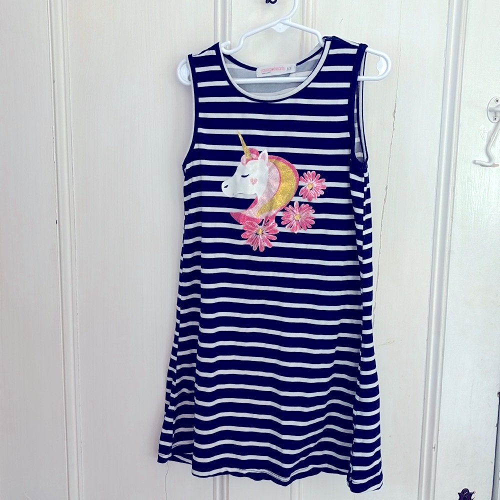 Girls tank dress unicorn size 6x
